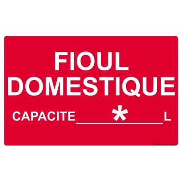 Panneau Fioul domestique personnalisable