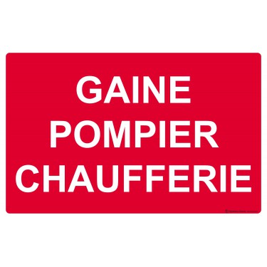 Panneau Gaine pompier chaufferie