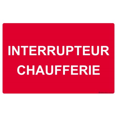 Panneau Interrupteur chaufferie