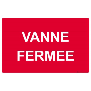 Panneau Vanne fermée