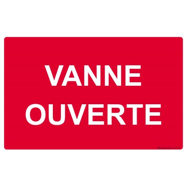 Panneau Vanne ouverte