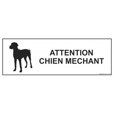 Plaque bois signalétique Attention au chien