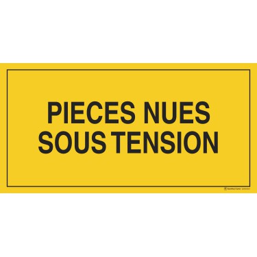 Panneau Pièces nues sous tension