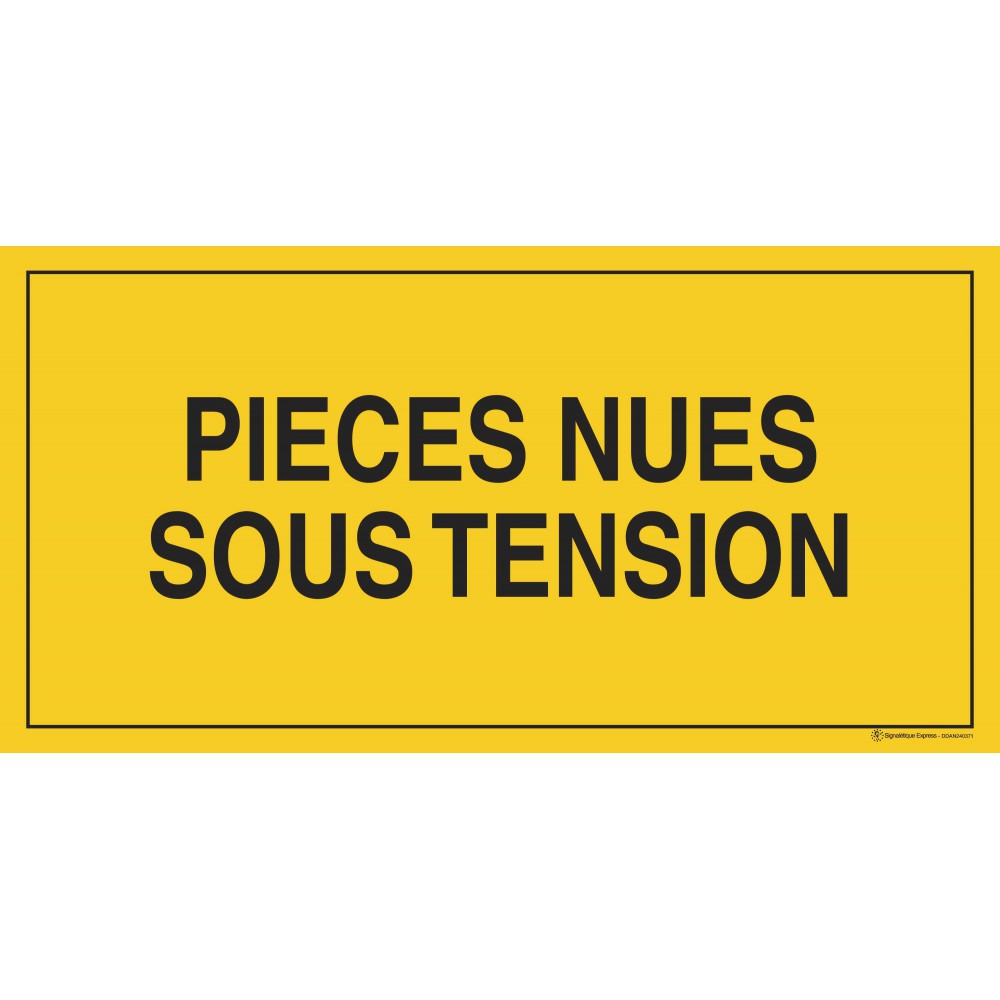 Panneau Pièces nues sous tension