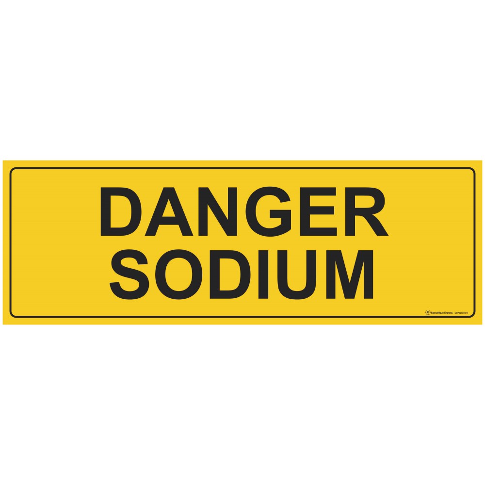Panneau Danger sodium