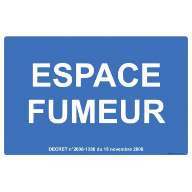 Panneau Espace fumeur