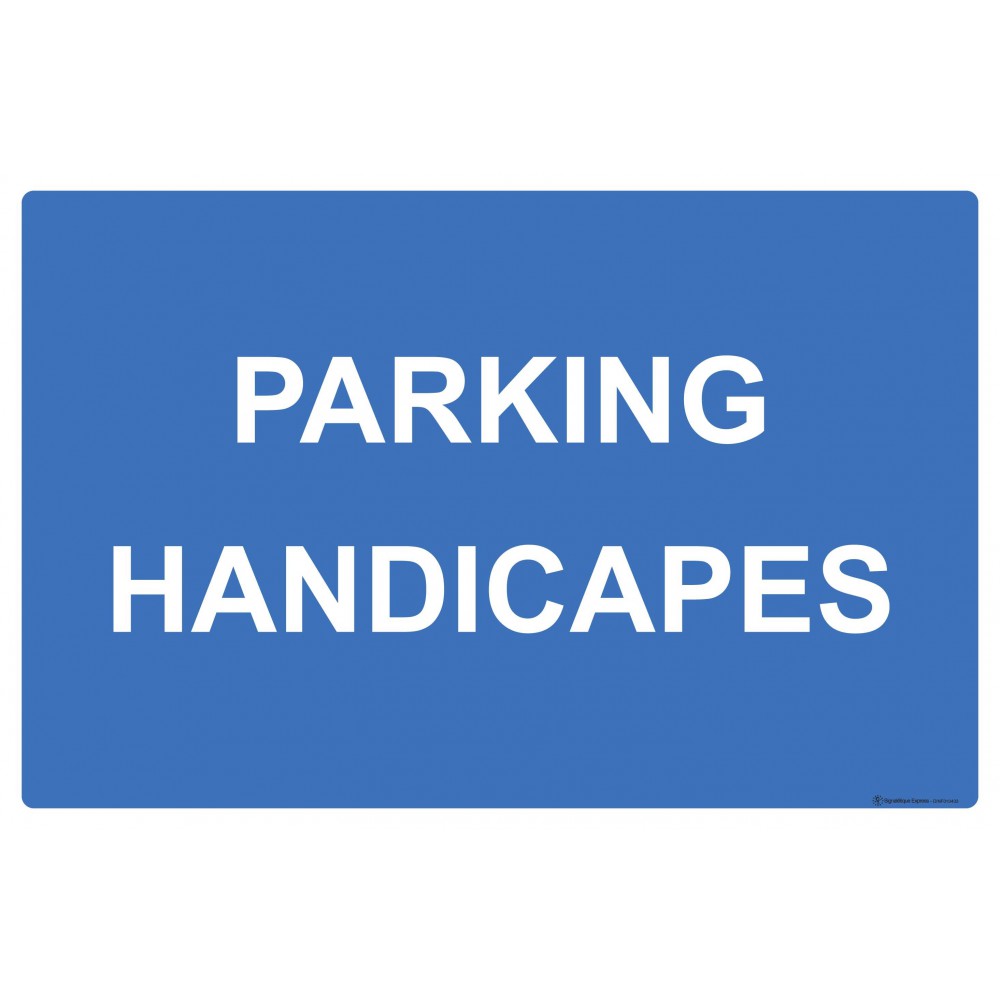 Panneau Parking handicapés