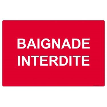 Panneau Baignade interdite