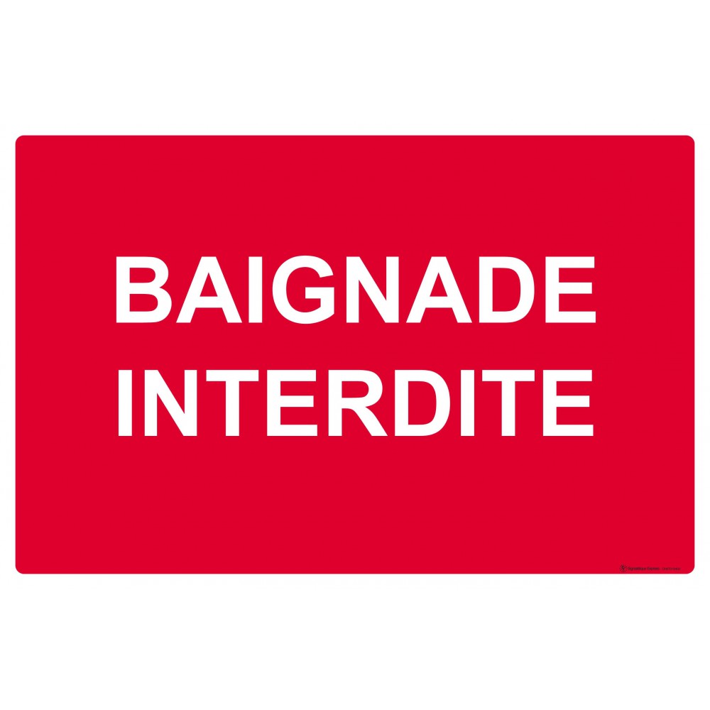 Panneau Baignade interdite