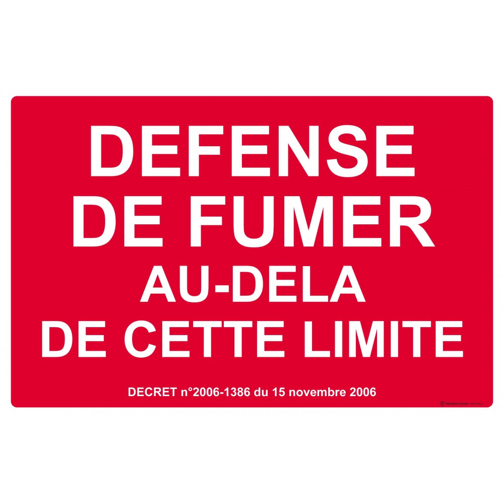 Panneau 'défense de fumer' p002 pvc ou vinyle adhésif autocollant