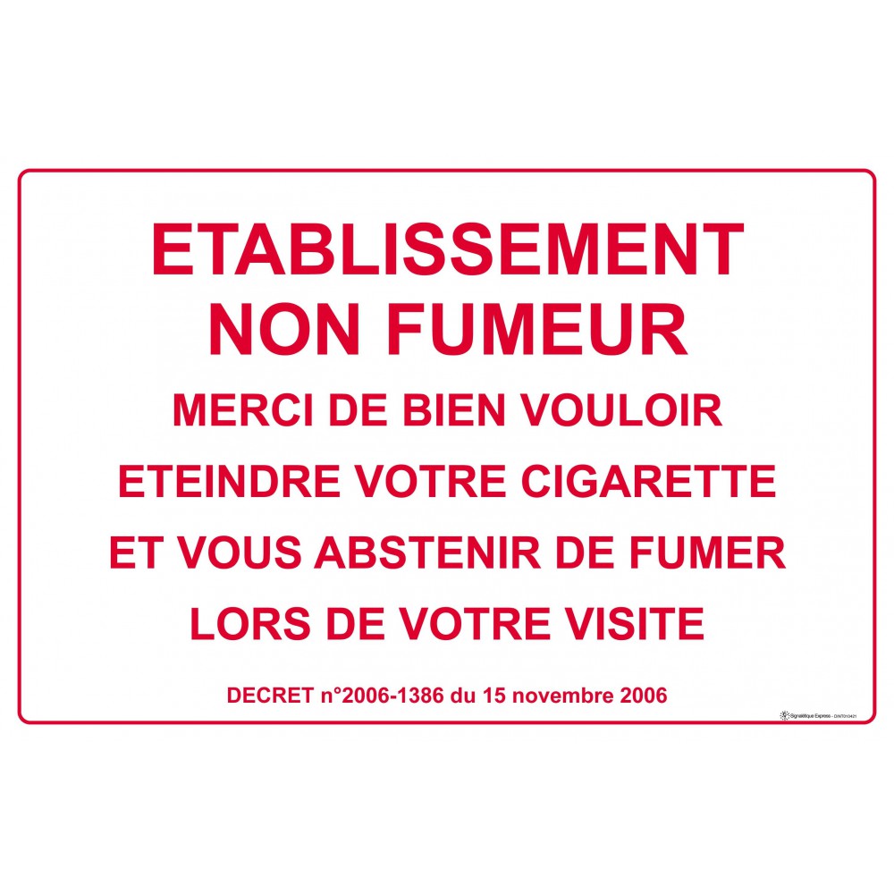 Panneau 'défense de fumer' p002 pvc ou vinyle adhésif autocollant