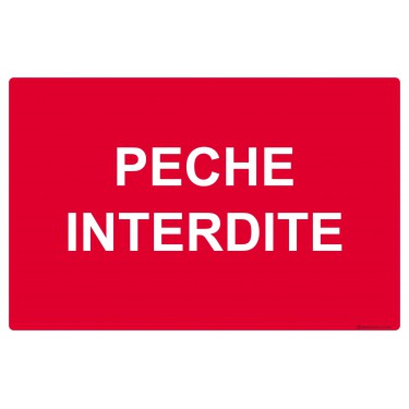 Panneau Pêche interdite