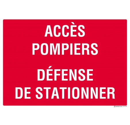 Panneau PVC Accès pompiers 250 x 160 mm