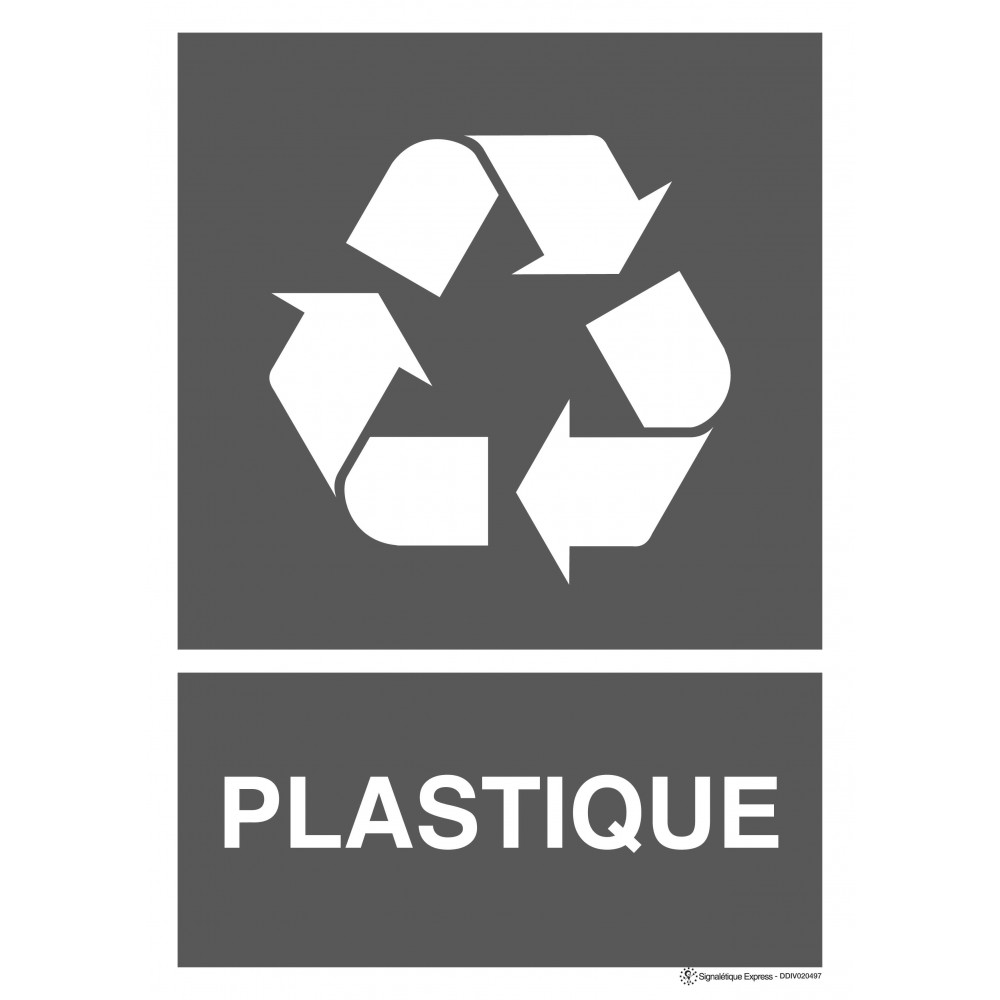 panneau tri selectif plastique