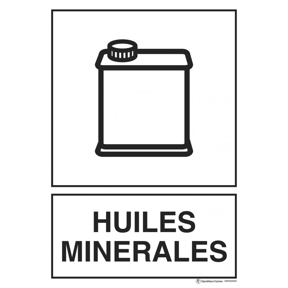 Panneau Tri sélectif huiles minérales