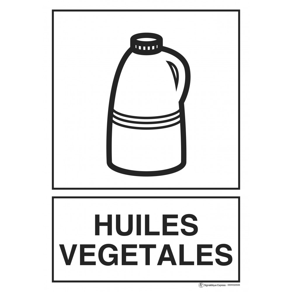 panneau tri selectif huiles vegetales