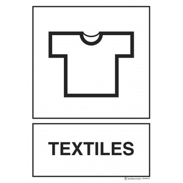 Panneau Tri sélectif textiles