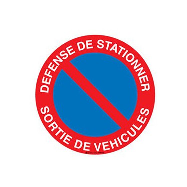 Autocollants sortie de véhicules. Interdiction de stationner.
