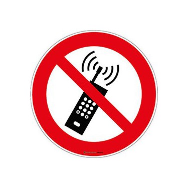Autocollants Téléphone portable interdit ISO 7010 P013