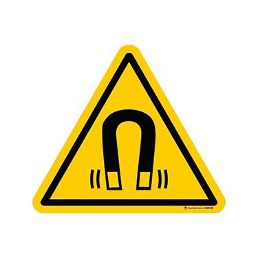 Autocollants Danger champ magnétique important ISO 7010 W006