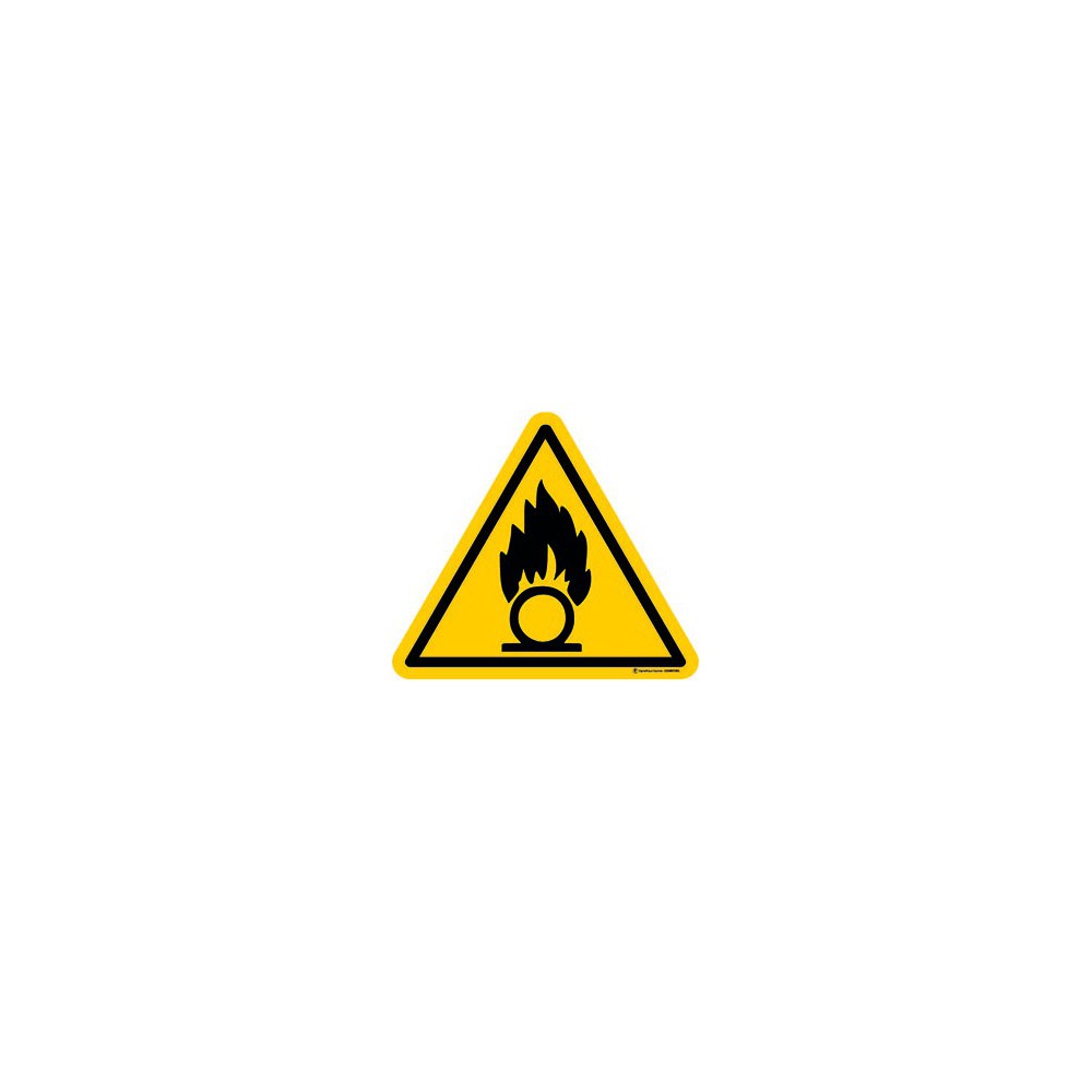 Panneau Danger substances comburantes ISO 7010 W028