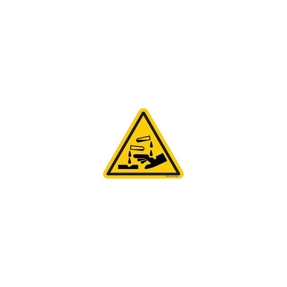 Autocollants Danger Substances Corrosives - Lot de 5 Autocollants Danger Substances Corrosives - Lot de 5