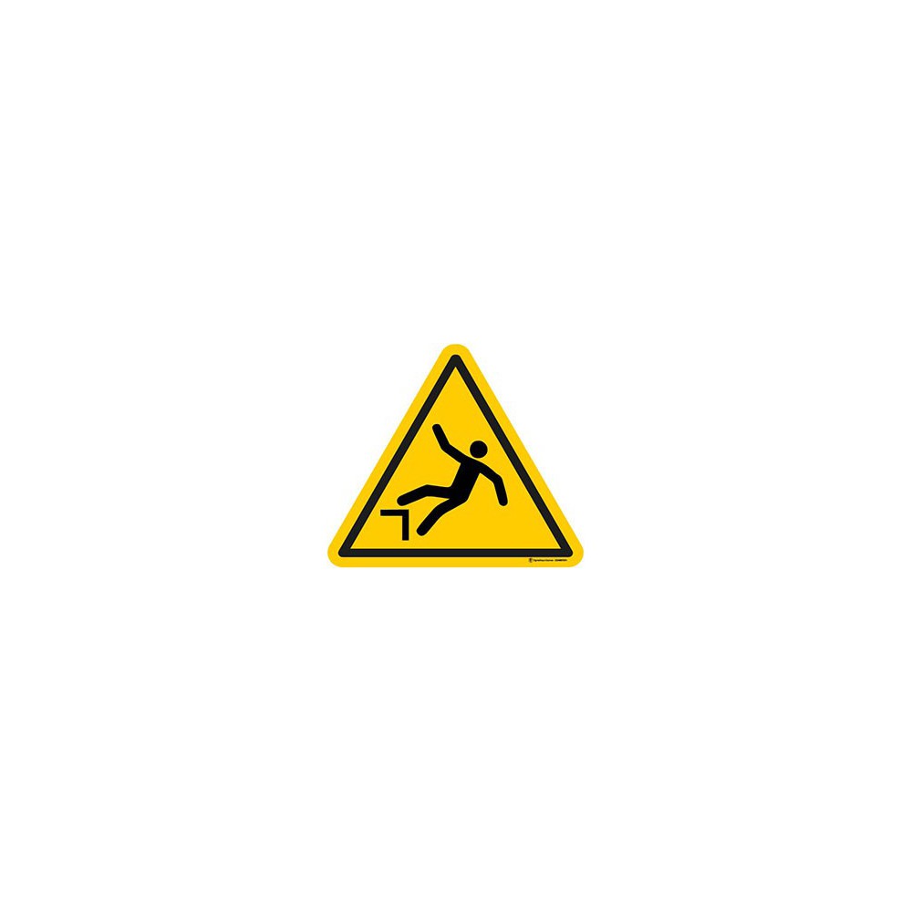 Panneau Danger chute avec dénivellation ISO 7010 W008 Panneau Danger chute avec dénivellation ISO 7010 W008