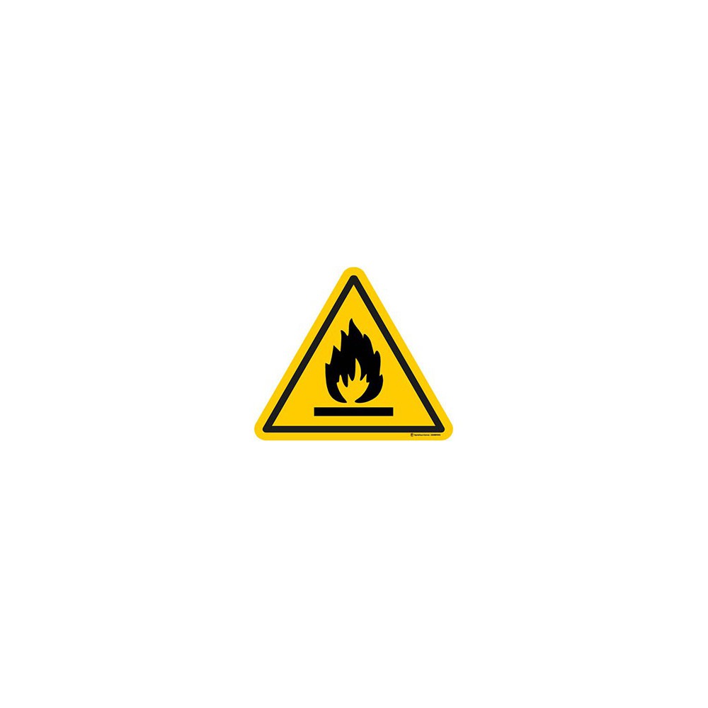 Panneau Danger matières inflammables ISO 7010 W021