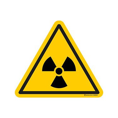Autocollants Danger matières radioactives ISO 7010 W003
