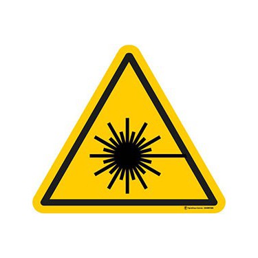 Autocollants Danger rayonnement laser ISO 7010 W004