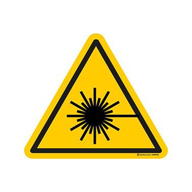 Panneau Danger rayonnement laser ISO 7010 W004