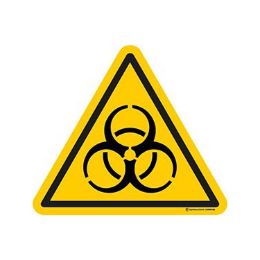 Autocollants Danger risque biologique ISO 7010 W009