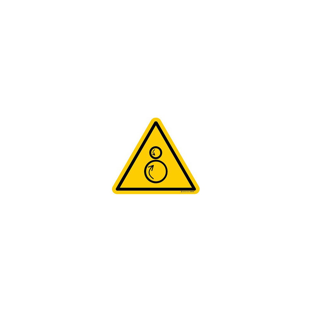 Panneau Danger rouleaux contrarotatifs ISO 7010 W025 Panneau Danger rouleaux contrarotatifs ISO 7010 W025