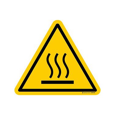 Autocollants Danger surface chaude ISO 7010 W017