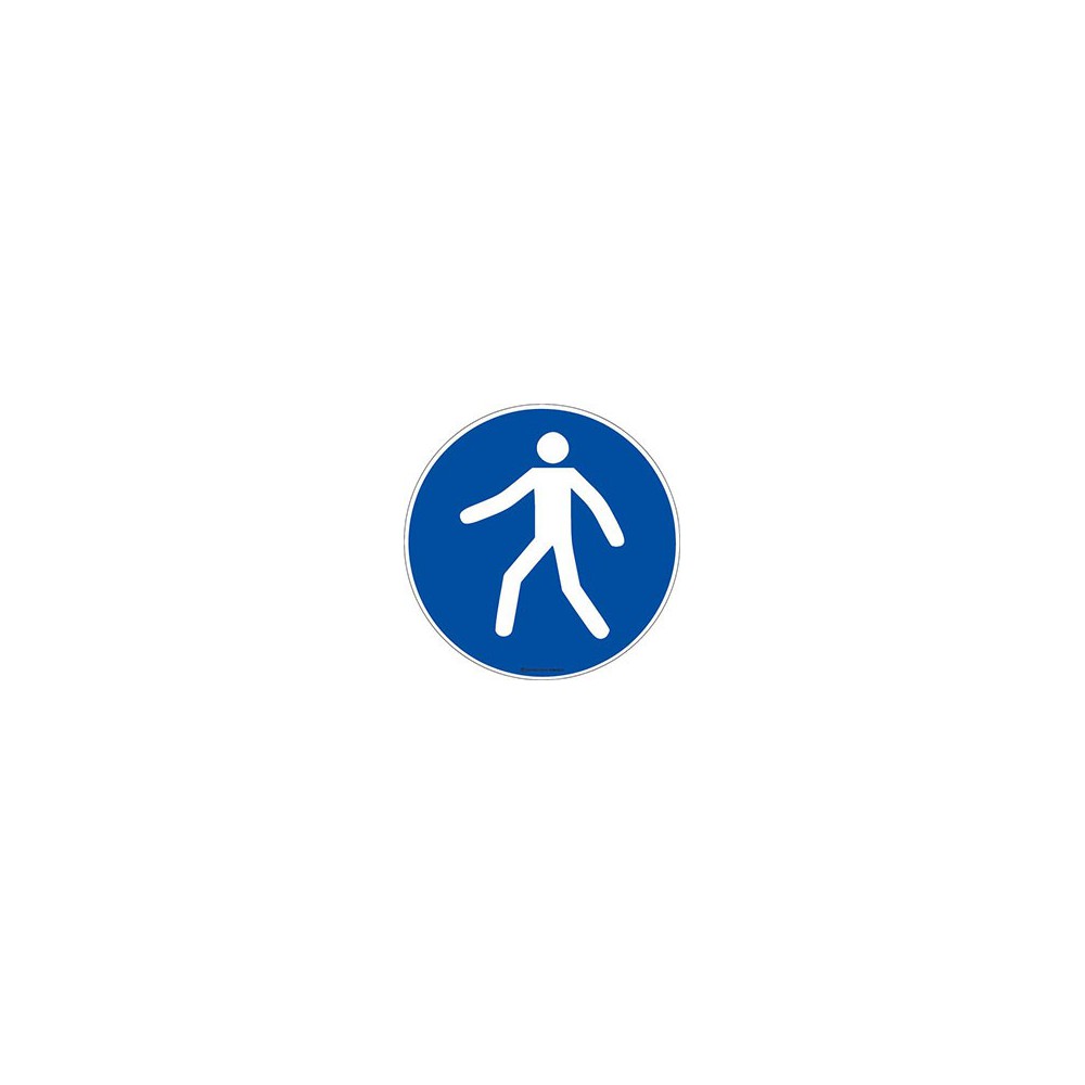 Utiliser Le Chemin de piéton Selon la Norme ISO 7010 ASR A1.3 Bleu