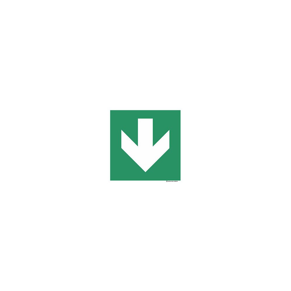 Panneau Évacuation flèchage - bas ISO 7010 Panneau Évacuation flèchage - bas ISO 7010