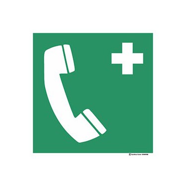 Panneau Téléphone d'urgence ISO 7010 E004