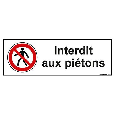 Panneau Interdit aux piétons ISO 7010 P004