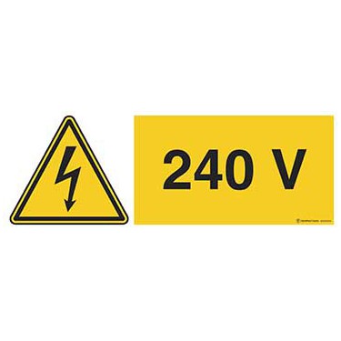 Panneau Danger électricité 240v
