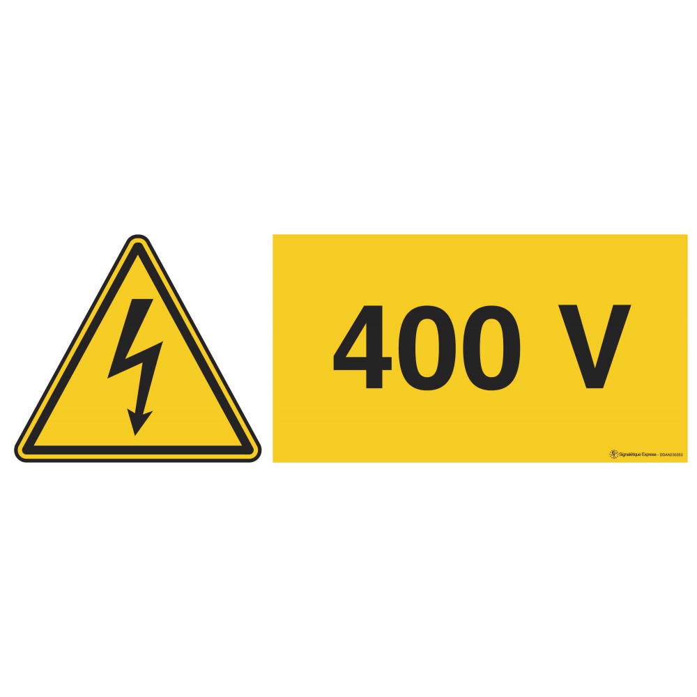 Panneau Danger électricité 400v