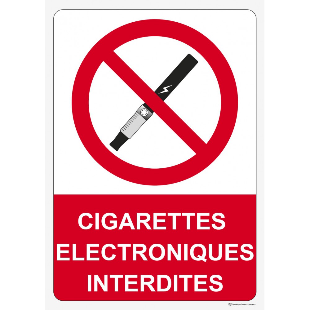 Panneau Cigarettes électroniques interdites