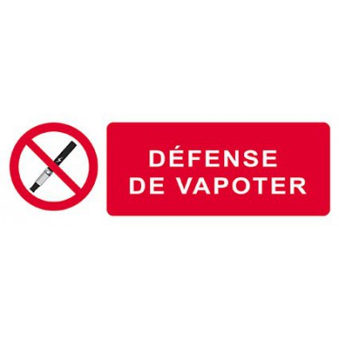 Panneau Défense de vapoter