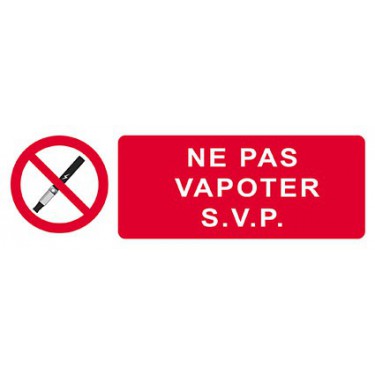 Panneau Ne pas vapoter s.v.p.