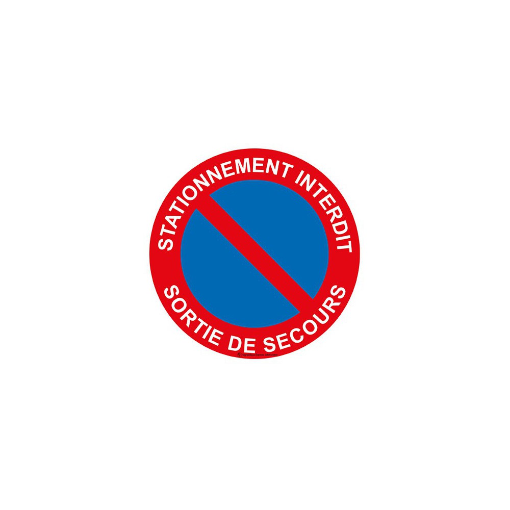 Panneau Stationnement interdit sortie de secours Panneau Stationnement interdit sortie de secours