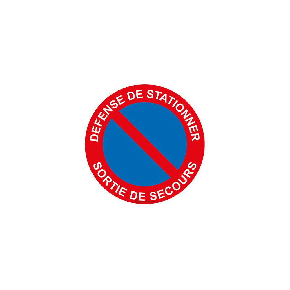 Panneau Défense de stationner sortie de secours Panneau Défense de stationner sortie de secours