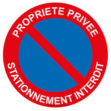 Panneau Propriété privée stationnement interdit 