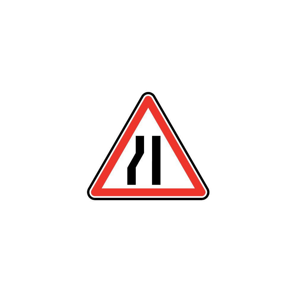 Panneau routier - type A Danger - A3b chaussée rétrécie par la gauche - Signalétique Express Panneau routier - type A Danger - A3b chaussée rétrécie par la gauche - Signalétique Express