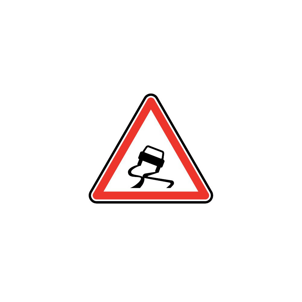 Panneau routier - type A Danger - A4 chaussée particulièrement glissante - Signalétique Express Panneau routier - type A Danger - A4 chaussée particulièrement glissante - Signalétique Express
