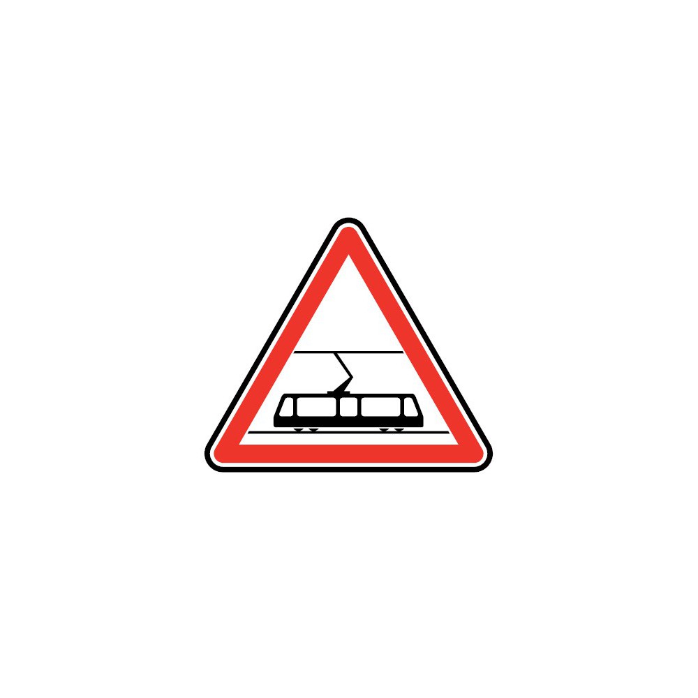 Panneau routier - type A Danger - A9 traversée de voies de tramway - Signalétique Express Panneau routier - type A Danger - A9 traversée de voies de tramway - Signalétique Express
