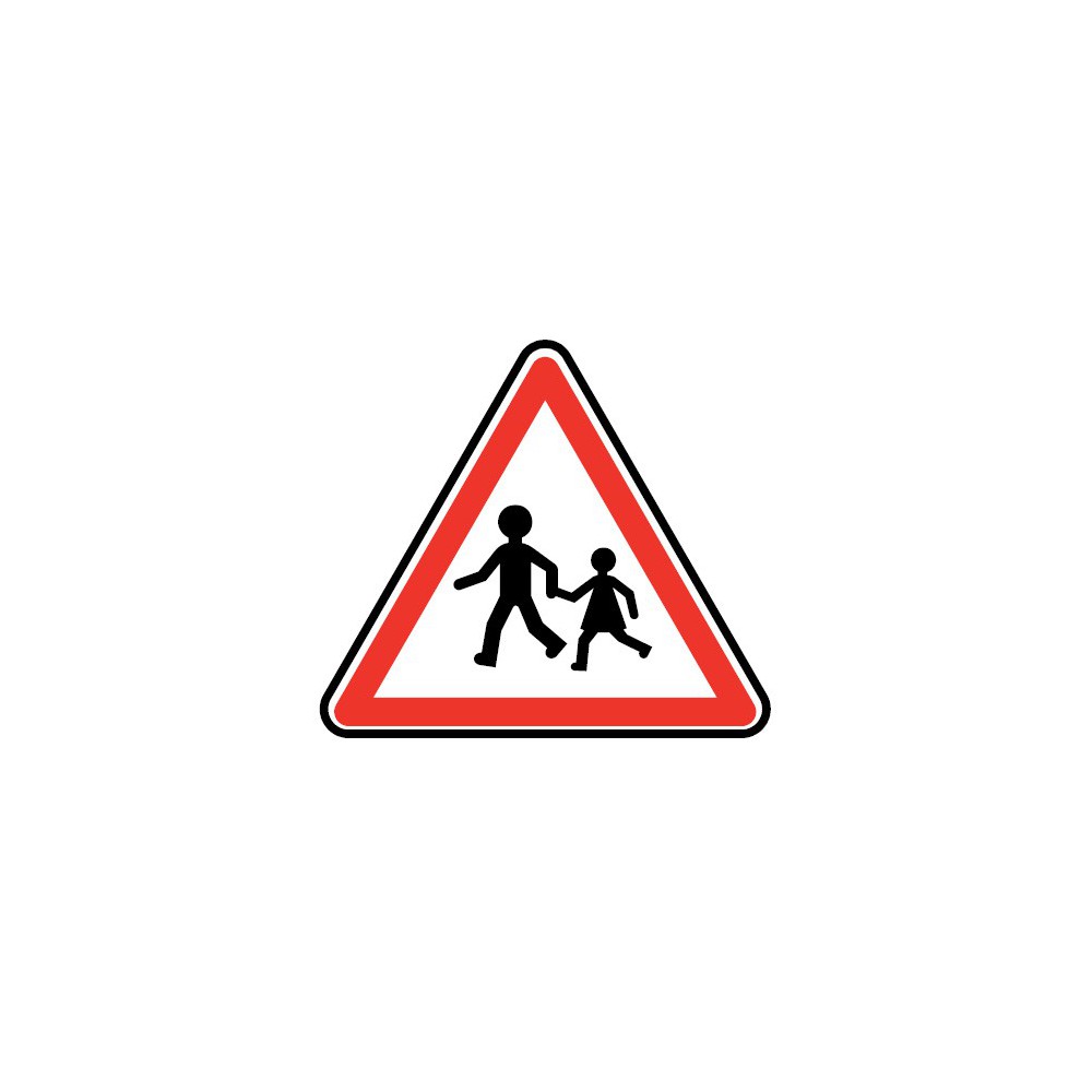 Panneau de signalisation sécurité enfants (modèle 1) - Virages